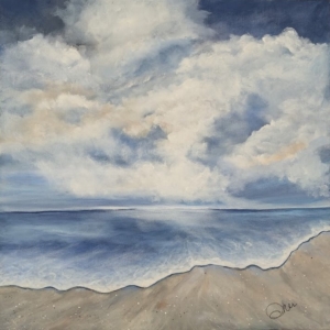 Atmosheric Seascapes: Golden Approach 24×24